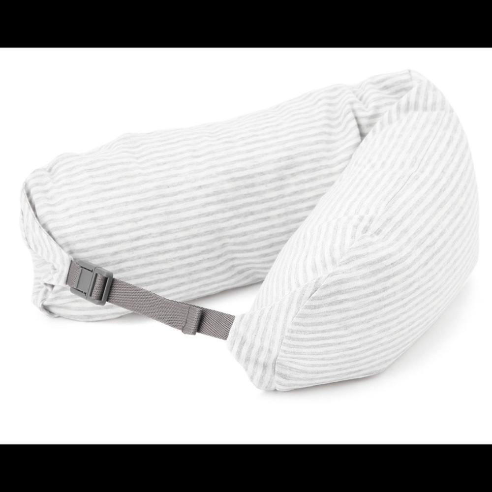 MUJI fitting neck cushion - pink and grey